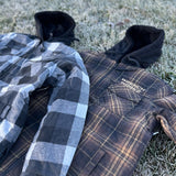 Quilted Flannel Zip Up Hooded Jacket