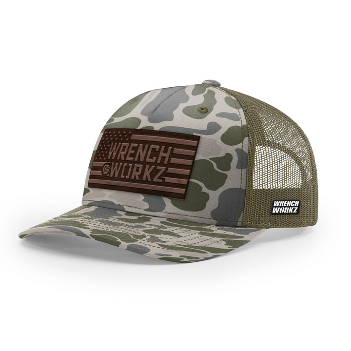 WW American Flag Camo Wood