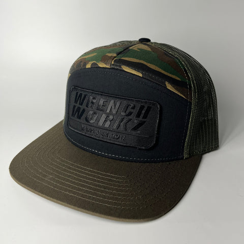 Stacked Patch Flat Brim Hat