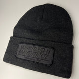 Stacked Fold Over Beanie Embroidered Patch