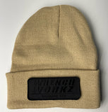 Stacked Fold Over Beanie Embroidered Patch