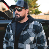 Quilted Flannel Zip Up Hooded Jacket