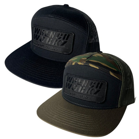 Stacked Patch Flat Brim Hat